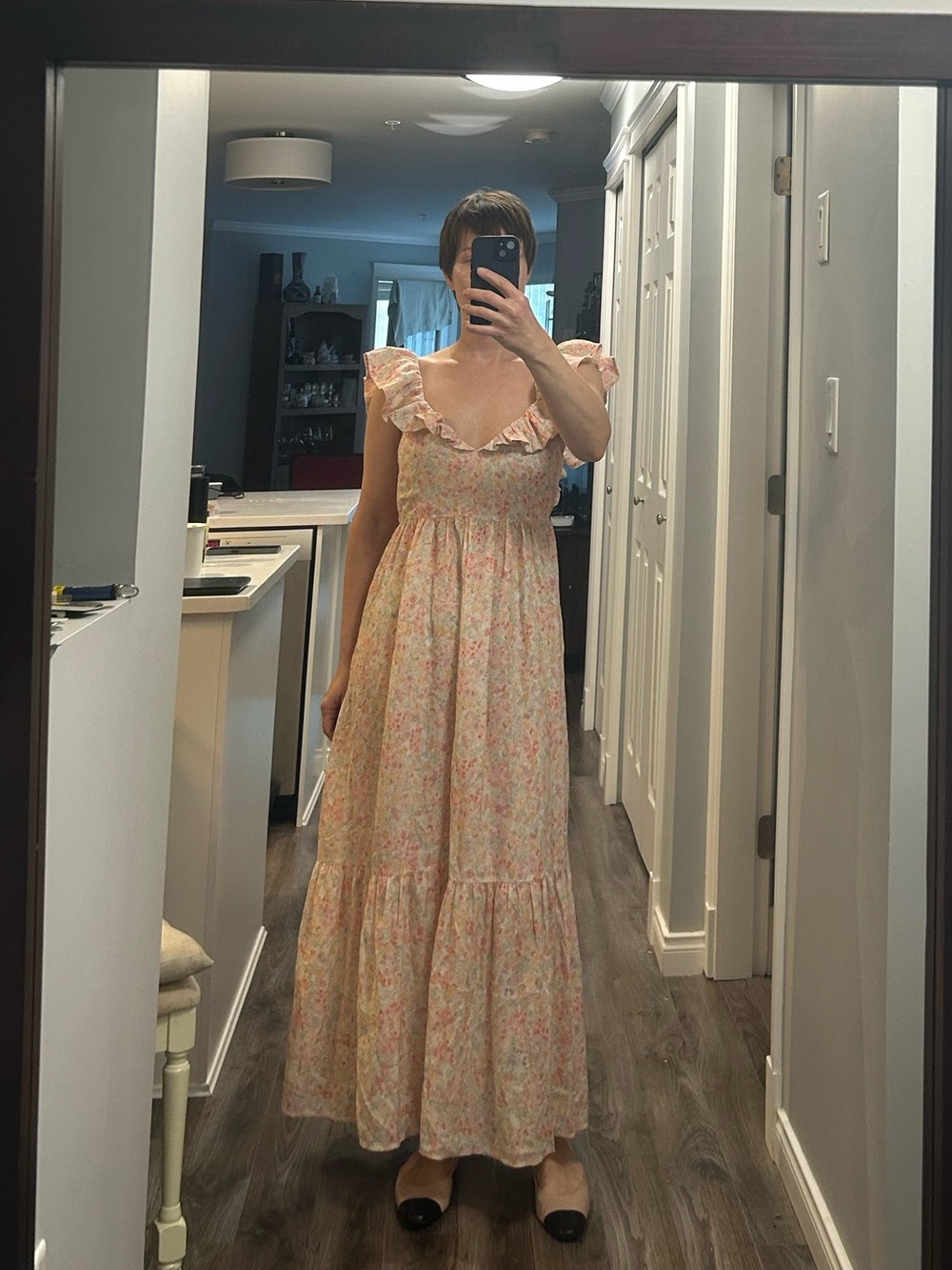 Floral Ruffle Maxi Dress - Picture 7 of 9